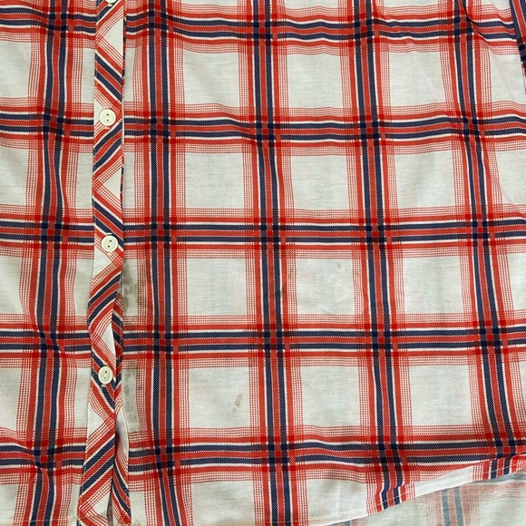 Doublju 3XL Red, White, and Blue Plaid Long Sleeve Shirt - Picture 4 of 11